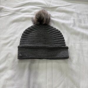 Ralph Lauren Double RL Charcoal Knit Hat